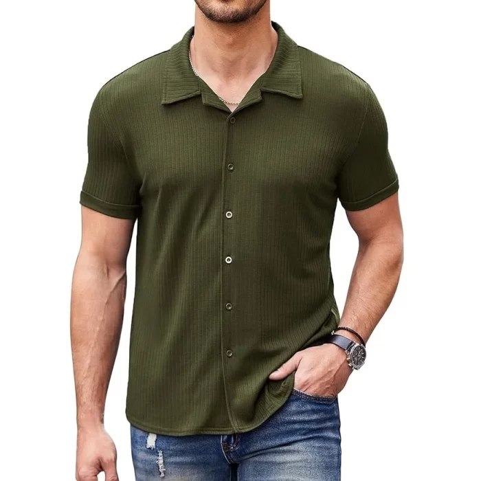 2024 New Mens Casual Wrinkle Free Shirts Short Sleeve - Image 4